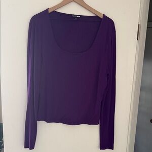Fashion Nova Deep Purple Long Sleeve Top
